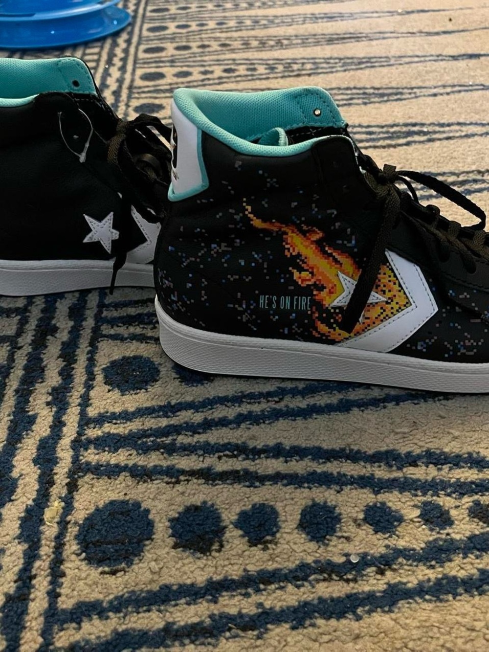 Converse X NBA Jan “He’s On Fire”High Top Sneaker - Picture 5 of 7